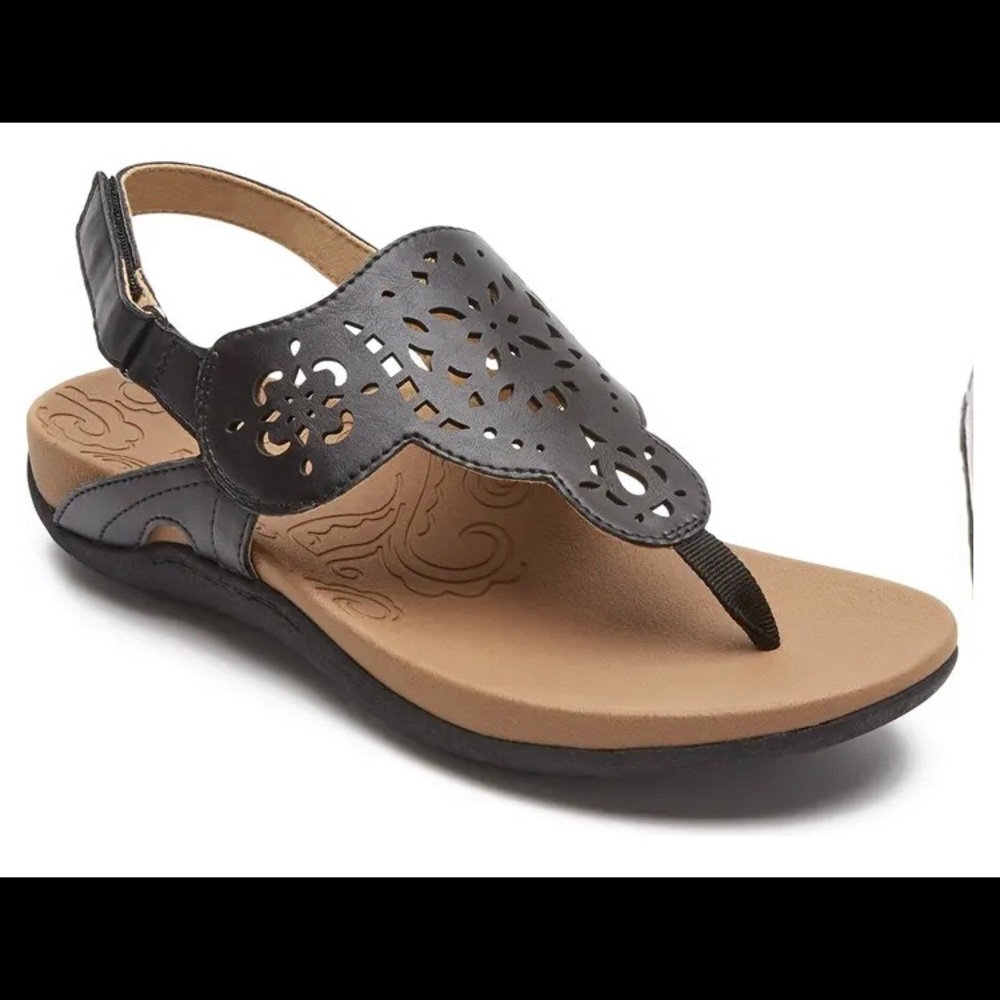 Ridge Laser Cut Slingback Sandal